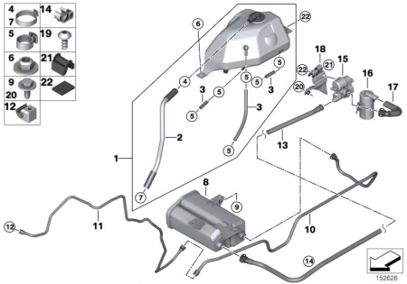 Sistem răcire - Vas expansiune O.E. 16117175078 - BMW X5 E53