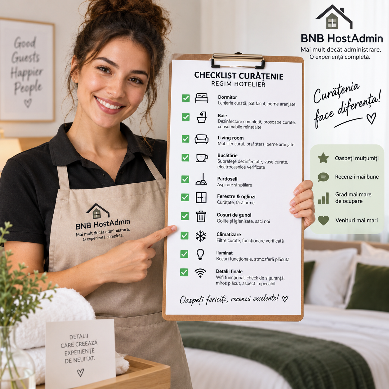 Procese și standarde de curățenie în regim hotelier: cum creezi o experiență impecabilă la fiecare check-in