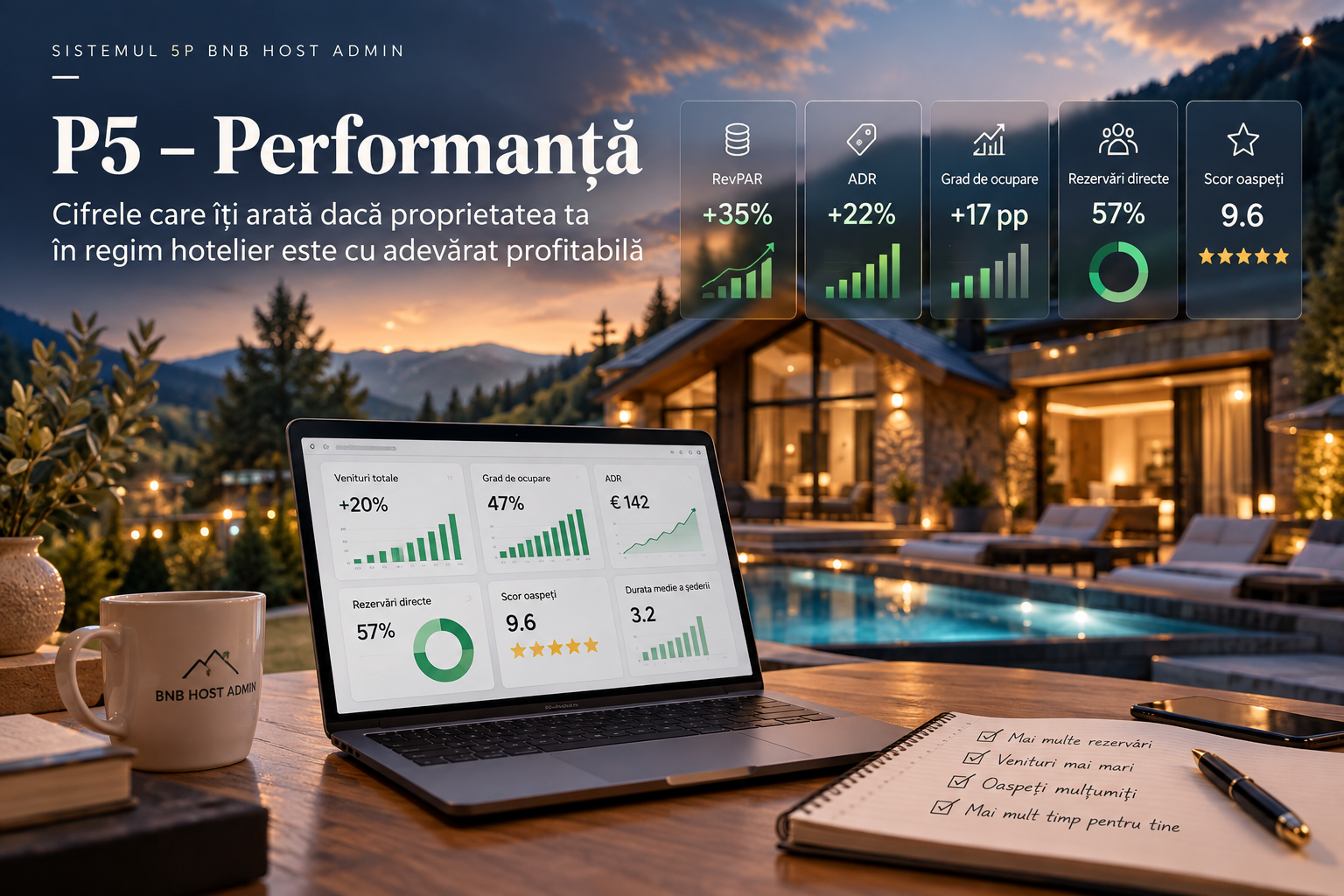 Performanță: cifrele care îți arată dacă proprietatea ta în regim hotelier este cu adevărat profitabilă
