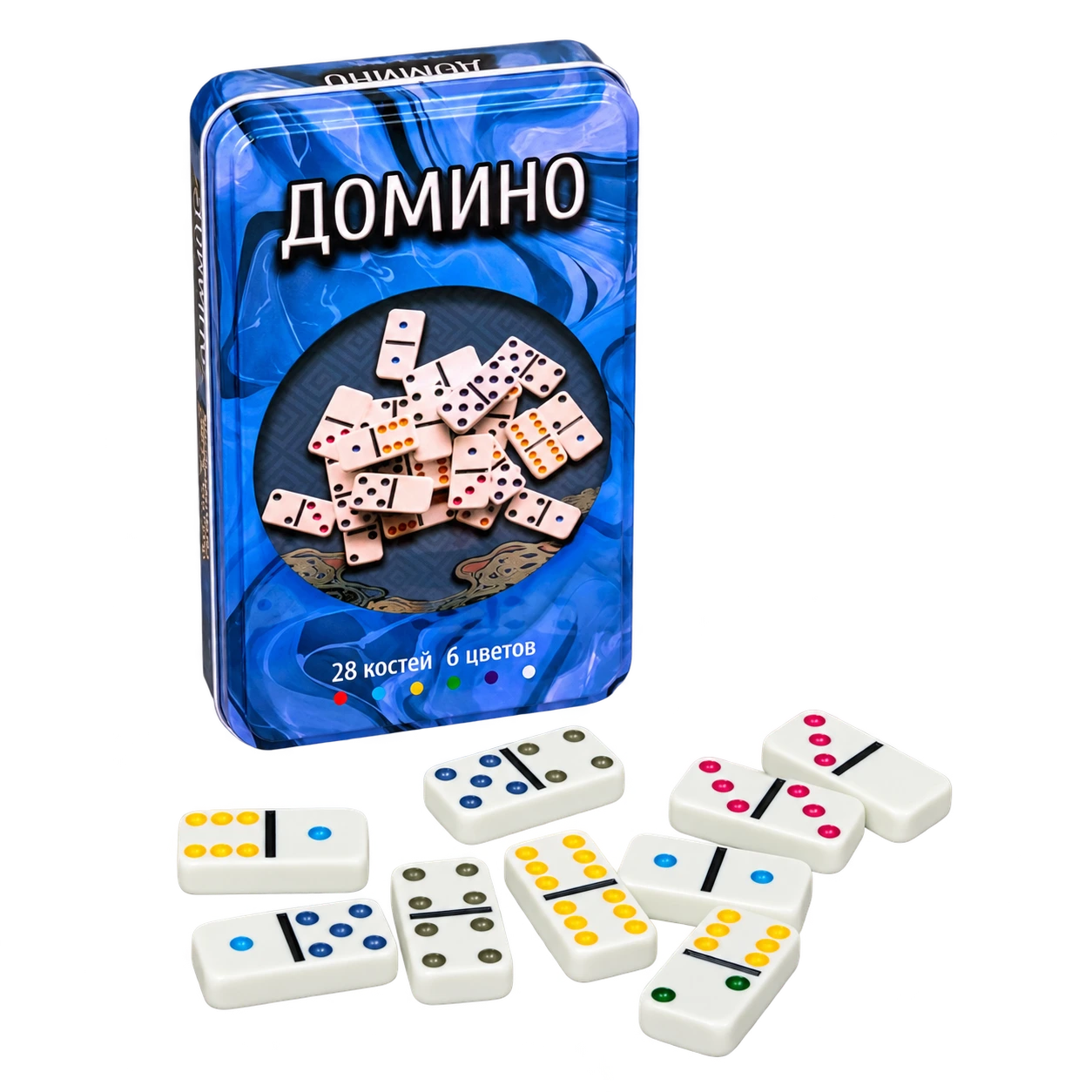 Domino in cutie din metal - Joc clasic [2]