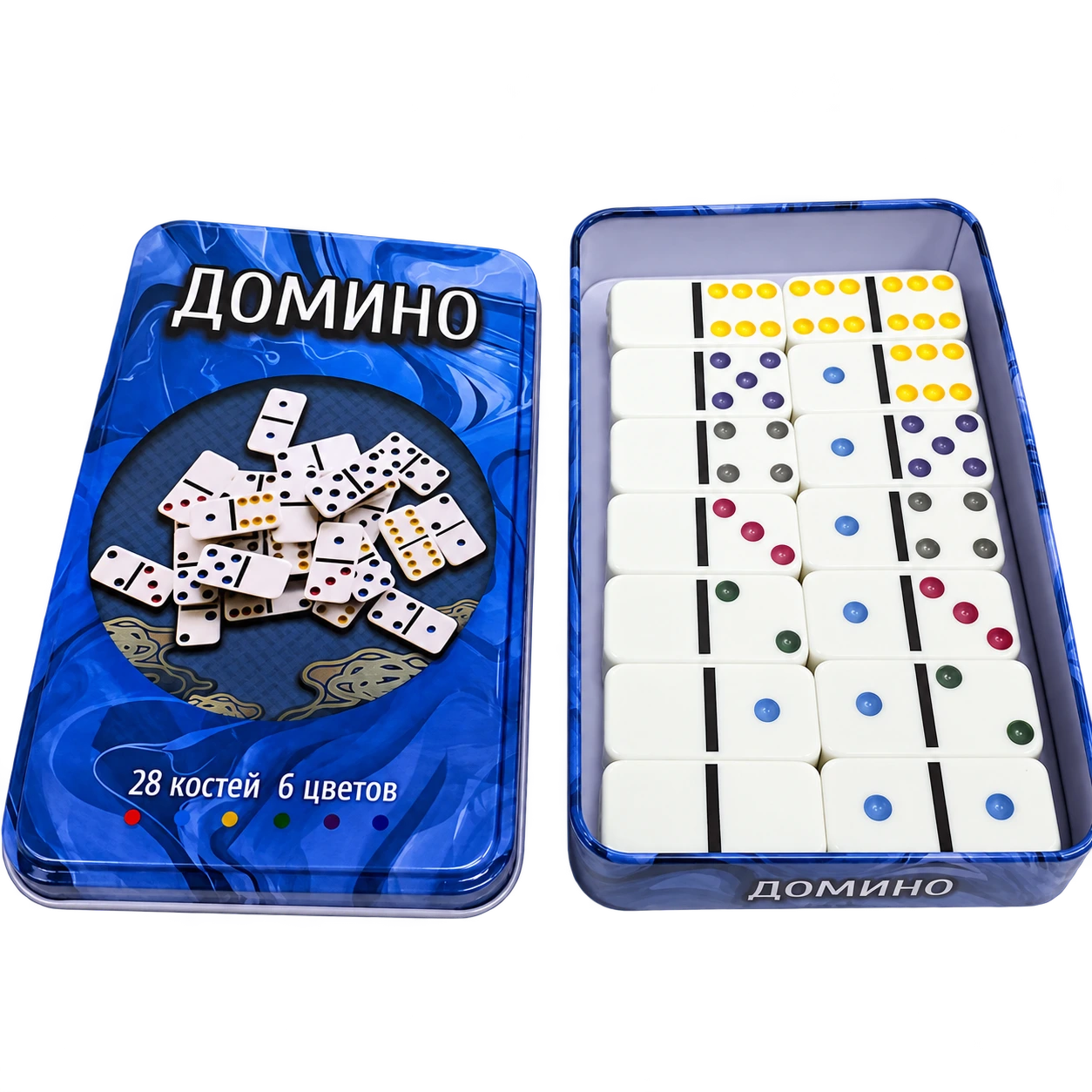 Domino in cutie din metal - Joc clasic [1]