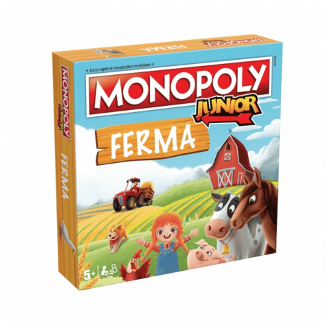 Jocuri pentru Copii - Monopoly Junior Ferma – Joc de familie pentru copii (RO)