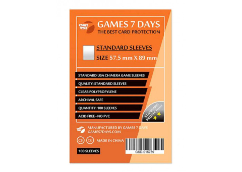 Accesorii jocuri de societate - Sleeves 57.5x89 mm Standard USA Chimera (100 buc)
