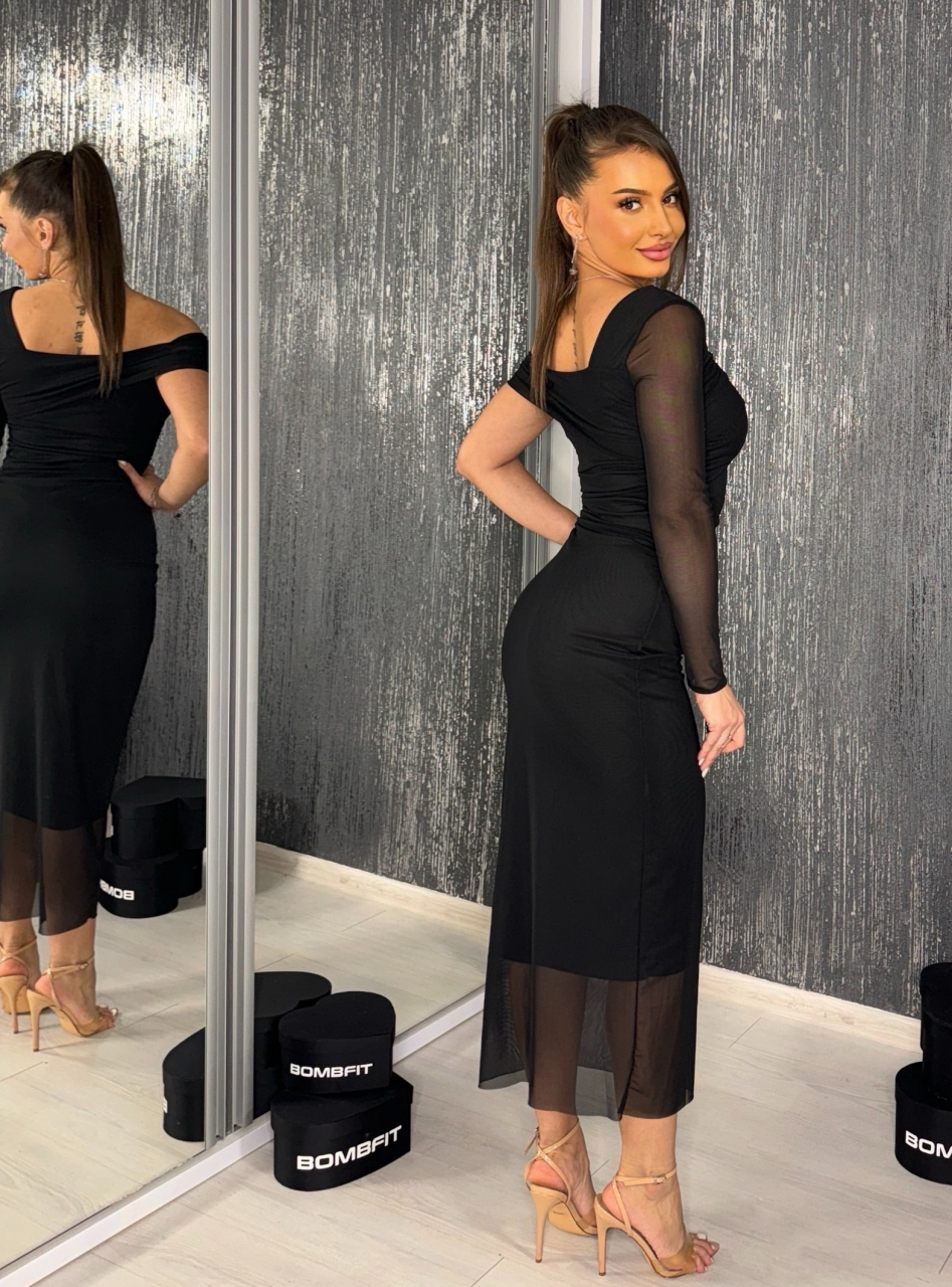 Rochie Black Sensation Eleganta Neagra | BOMBFIT [2]