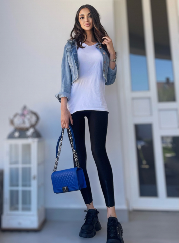 Colanti Luciosi Negri Dama cu Talie Inalta din Lycra Side Zip Black Modelatori Anticelulitici | BOMBFIT [5]