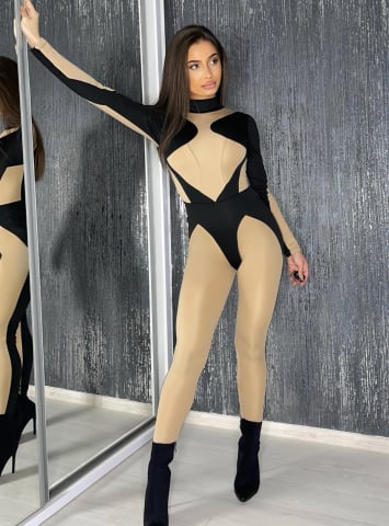 SALOPETE - Salopeta Crem Neagra de Dama Lunga Muse cu Textura Mata Modelatoare si Anticelulitica | BOMBFIT