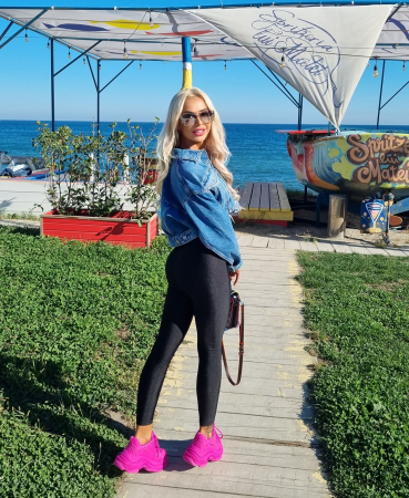 Salopeta Neagra Lucioasa Dama Lunga Zip Up Black Lycra Modelatoare Compresiva Anticelulitica Efect Push Up Eleganta Sport Elastica | BOMBFIT [18]