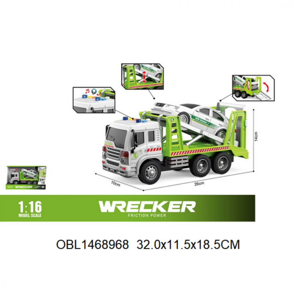 Set mașină și camion tractare pe rampă [5]