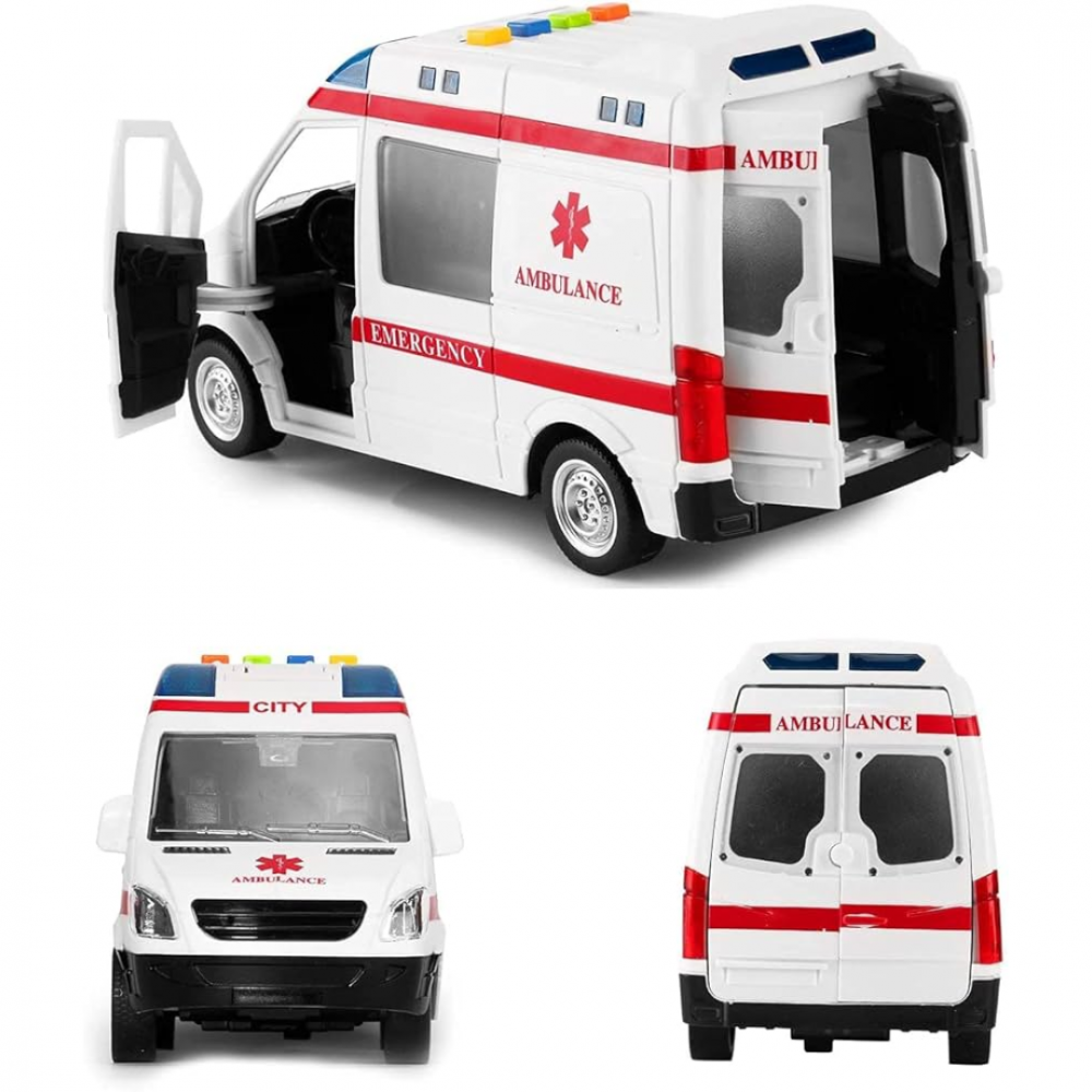 Mașină ambulanță cu fricțiune și deschidere ușă [2]