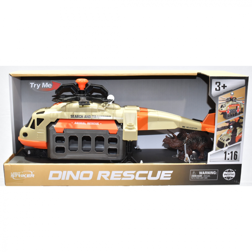 Elicopter de salvare animale sălbatice cu figurină rinocer [7]