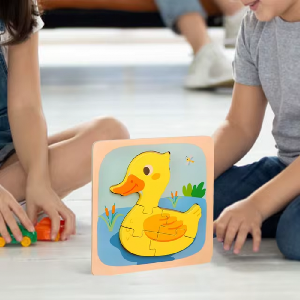 Puzzle 3D din lemn, model rățușcă [4]