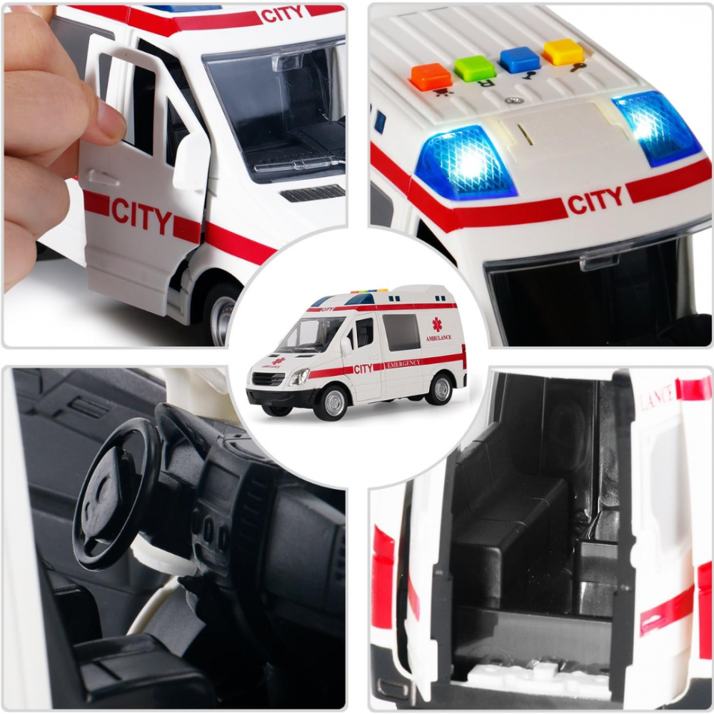 Mașină ambulanță cu fricțiune și deschidere ușă [5]