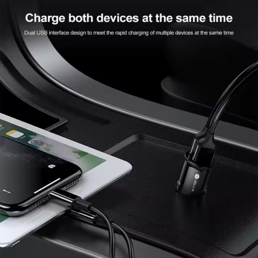 Încărcător auto 18W cu port USB și USB-C, alb [8]