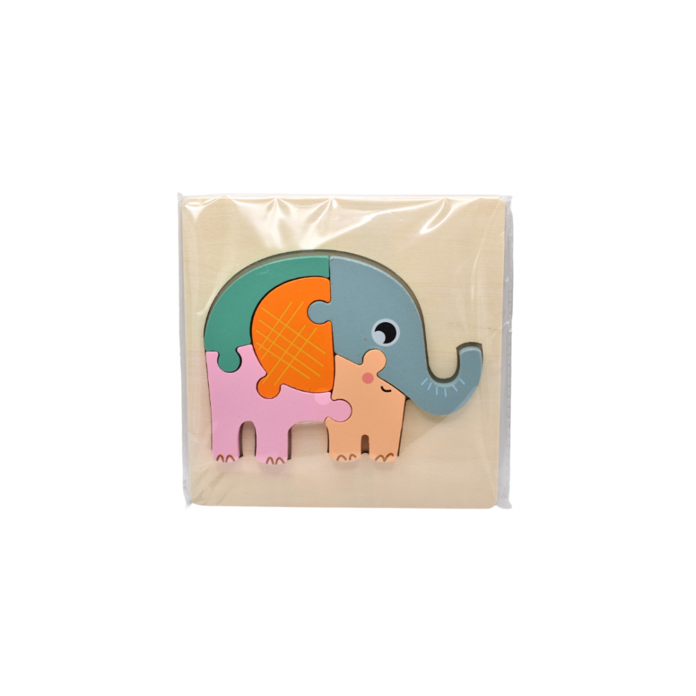 Puzzle cu 5 piese 3D, model elefant [1]