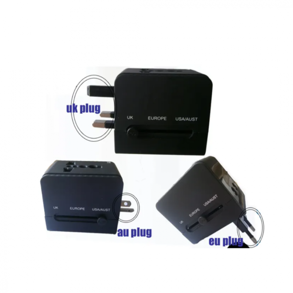 Adaptor priză călătorie universal (EU/UK/US/AU) cu 2 porturi USB [8]