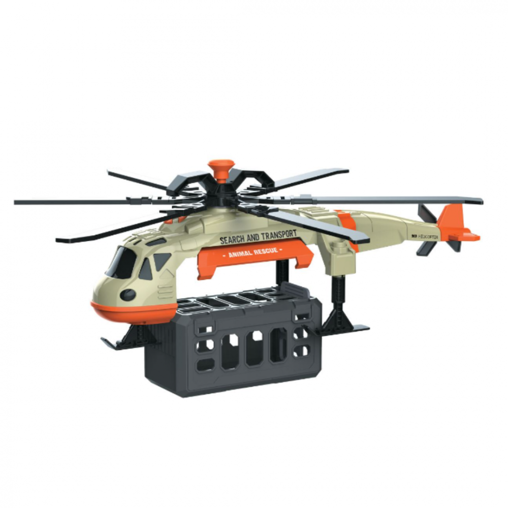 Elicopter de salvare animale sălbatice cu figurină rinocer [5]