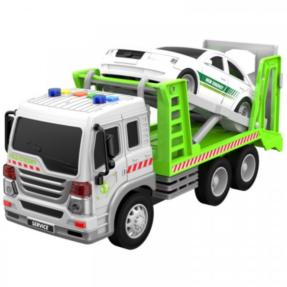 Set mașină și camion tractare pe rampă [2]