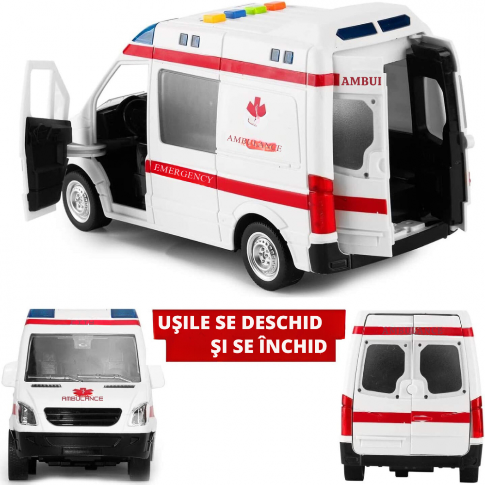 Mașină ambulanță cu fricțiune și deschidere ușă [7]