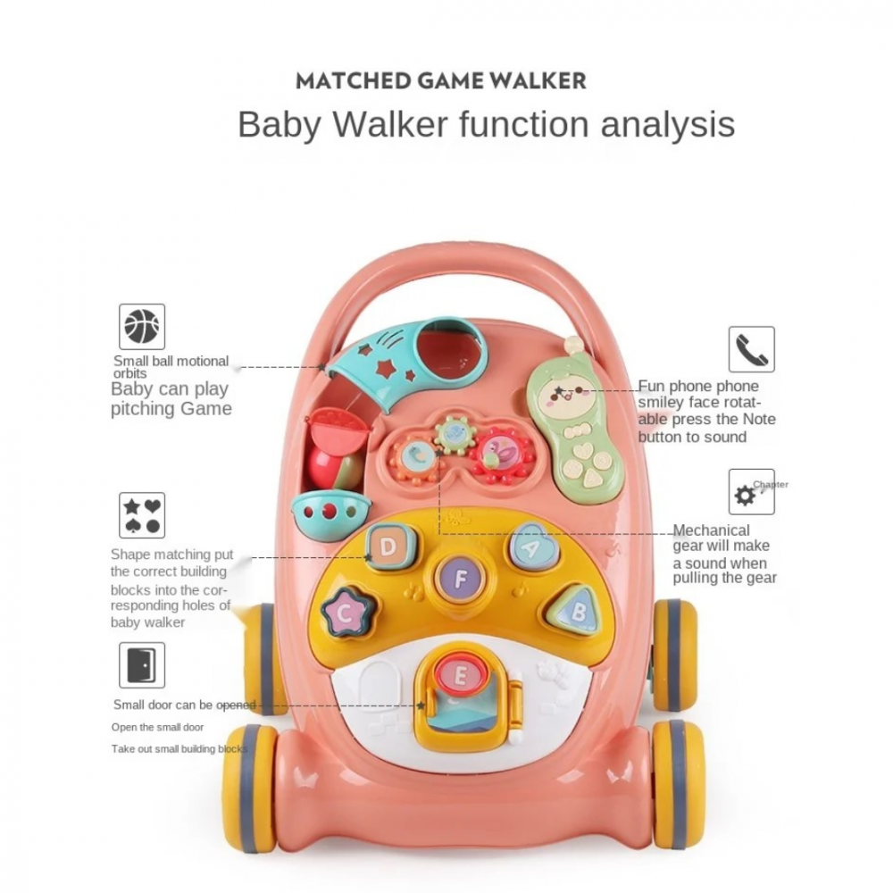 Antepremergător 2 în 1 pentru copii, Roz Piersică [4]