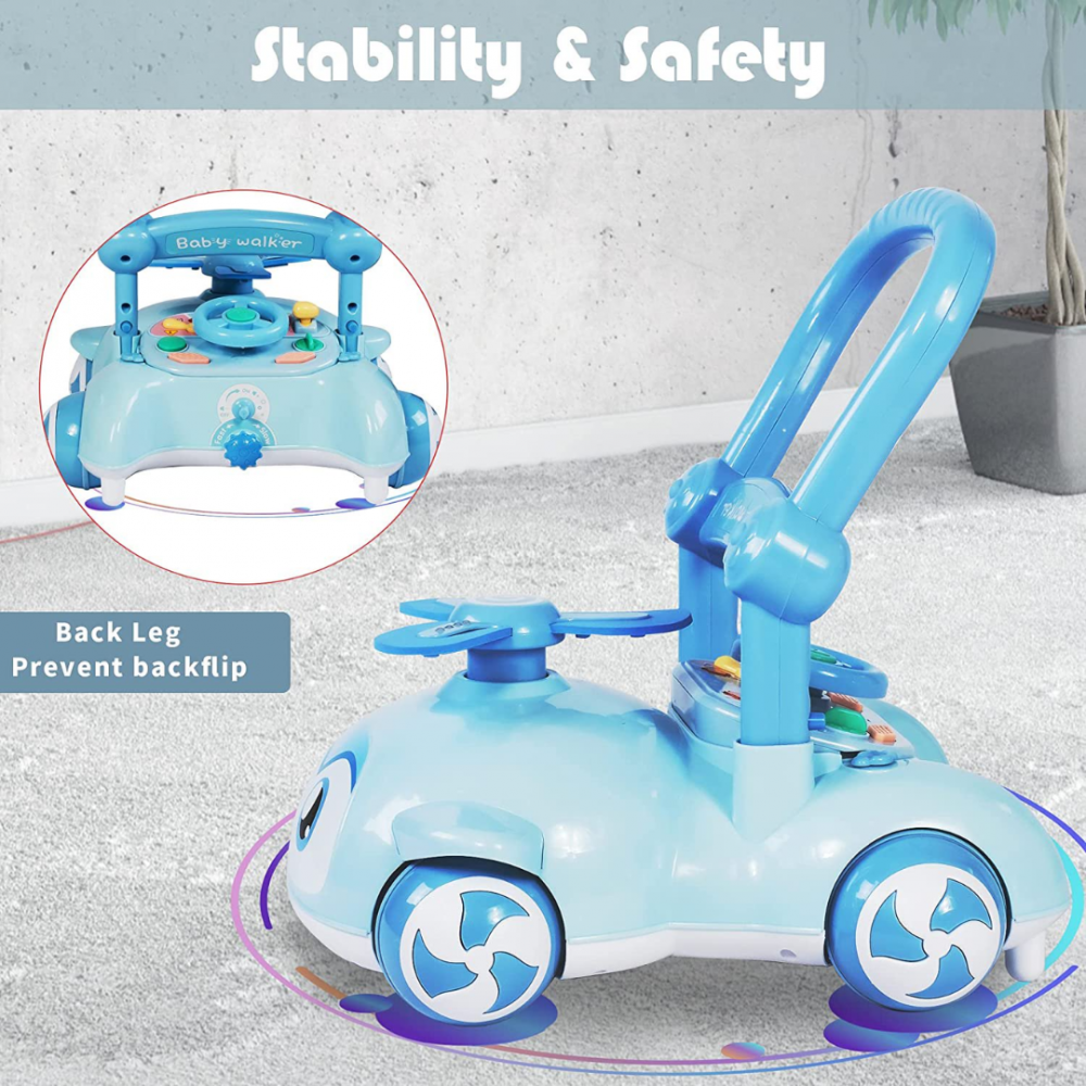 Antepremergător pentru copii, cu volan și elice, Bleu [5]