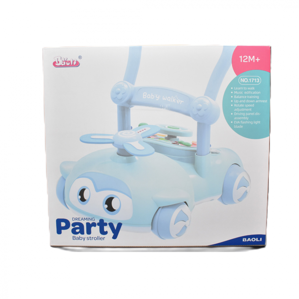 Antepremergător pentru copii, cu volan și elice, Bleu [9]