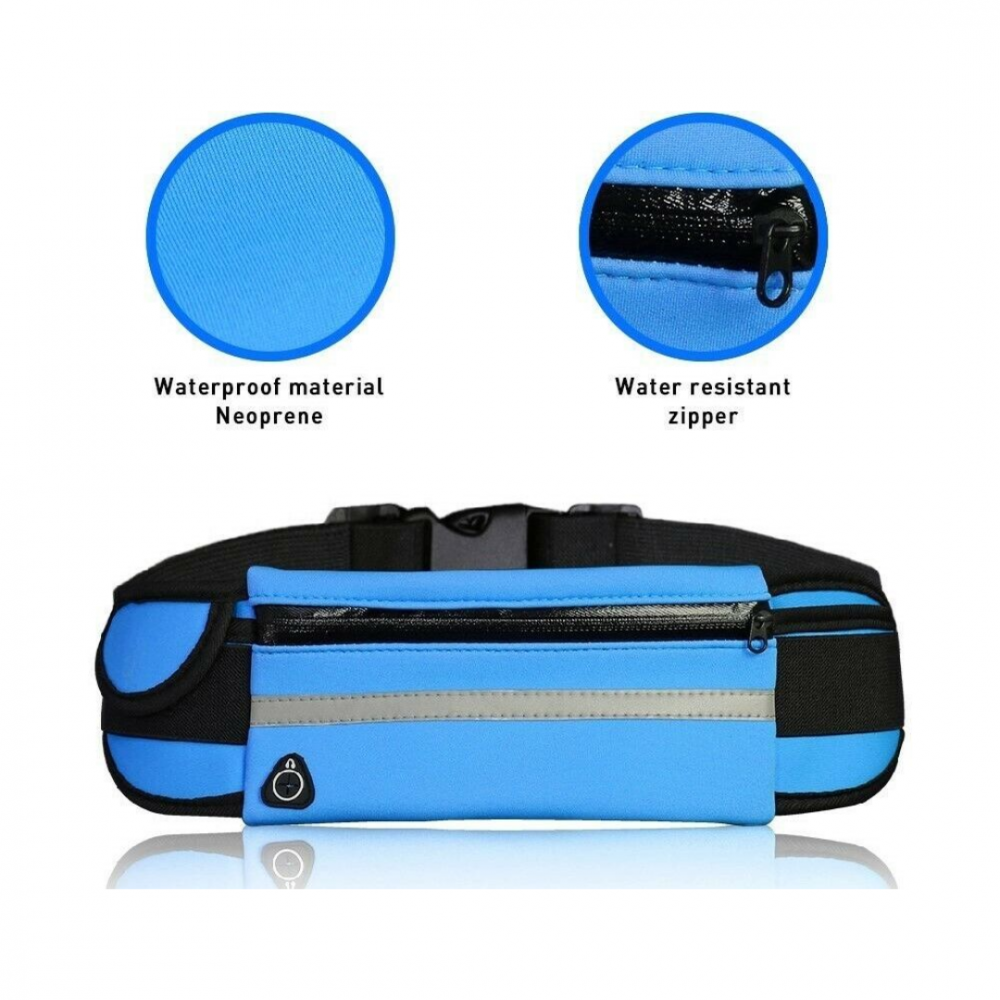 Centură alergare tip borsetă, bleu [6]