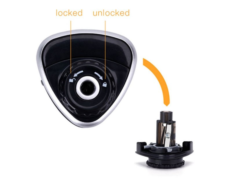 Ascutitoare electrica, pentru ascutire rapida, cu un Cap de inlocuire, ascutitoare pentru creioane, scoala, birou, acasa, Negru [4]