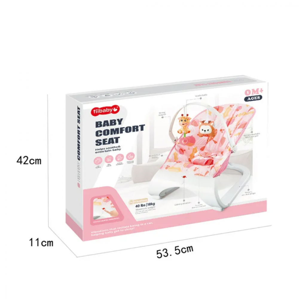 Balansoar și scaun 3 în 1 pentru bebeluși și copii, Roz [3]