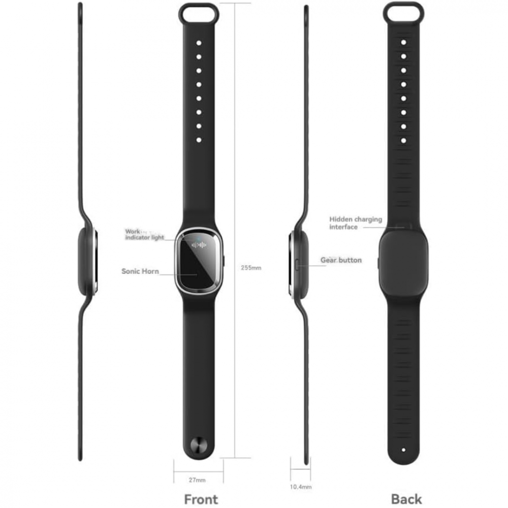 Brățară anti-țânțari cu ultrasunete, neagră [7]