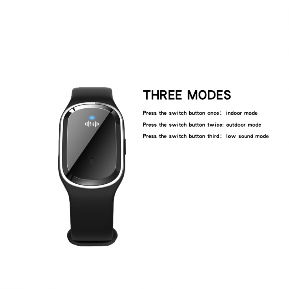 Brățară anti-țânțari cu ultrasunete, neagră [8]