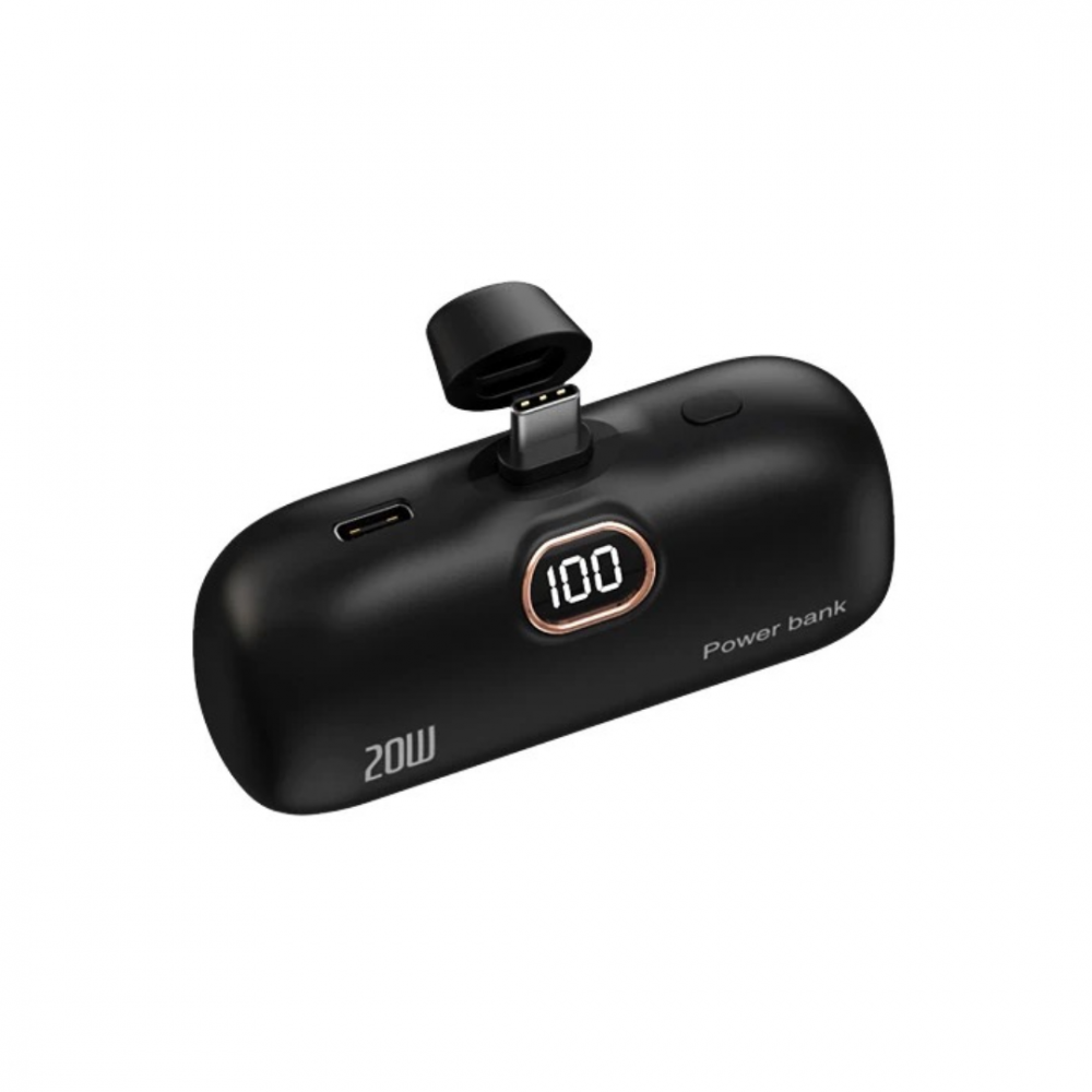 Baterie externă USB-C 5000mAh, neagră [1]