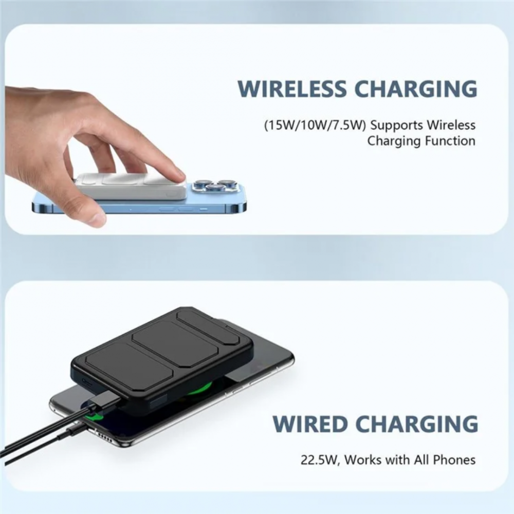 Baterie externă MagSafe 5000mAh, neagră [5]