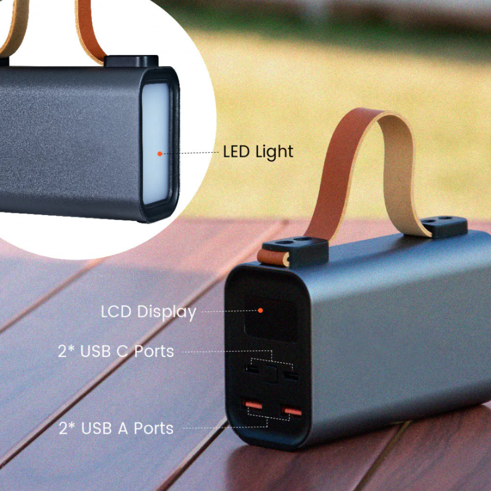 Baterie portabilă 100W cu încărcare rapidă, lanternă și afișaj digital [3]