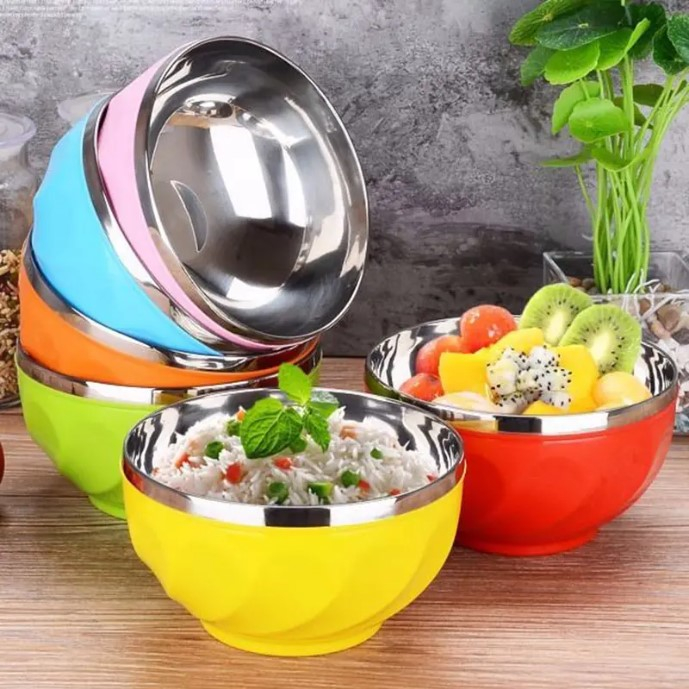 Bol bucatarie din inox cu capac, albastru deschis, 15 cm [5]