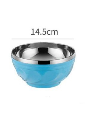 Bol bucatarie din inox cu capac, albastru deschis, 15 cm [1]