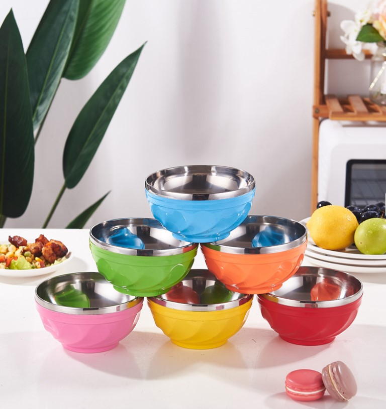 Bol bucatarie din inox cu capac, albastru deschis, 17 cm [8]