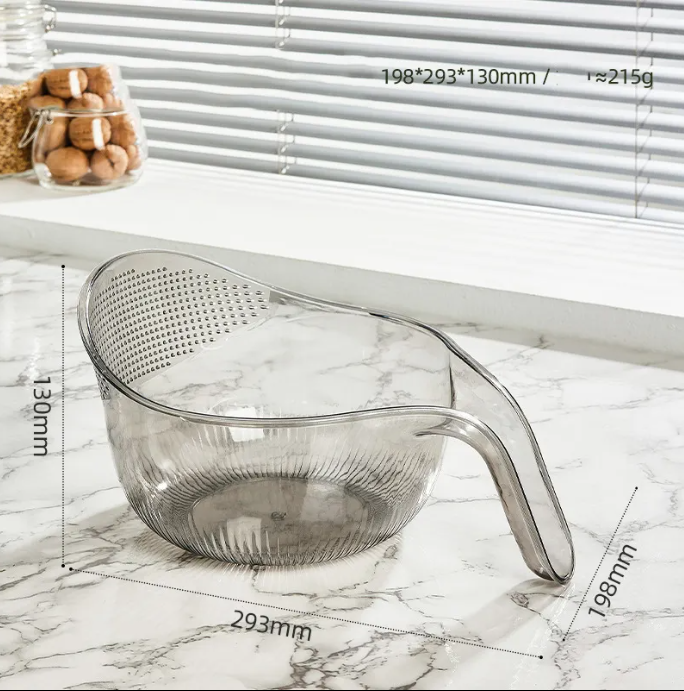 Bol cu sita integrata si maner ergonomic, 293x198x130 mm – pentru scurgerea si clatirea alimentelor [2]