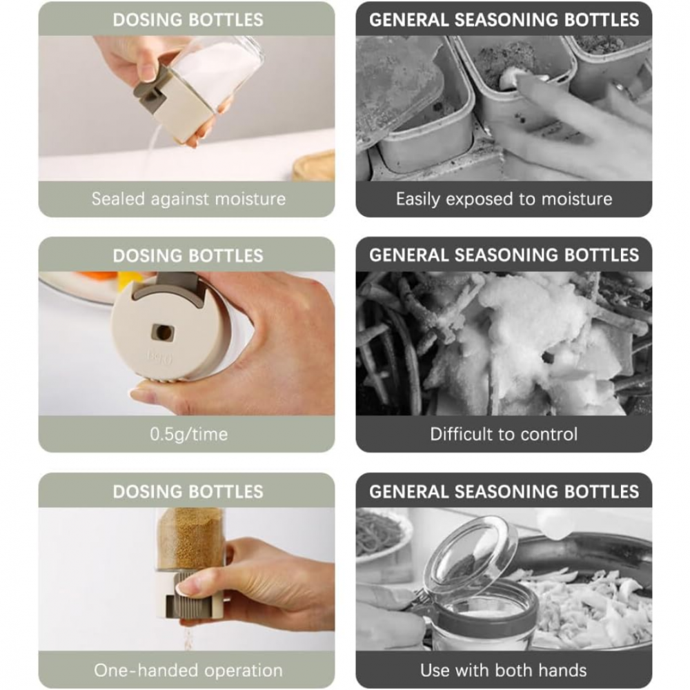 Borcan pentru condimente cu recipient, Verde [6]