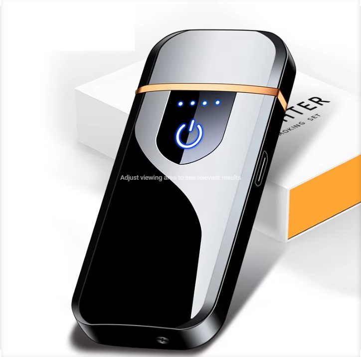 Bricheta electrica, indicator baterie cu activare Touch, reincarcabila USB, Negru [2]