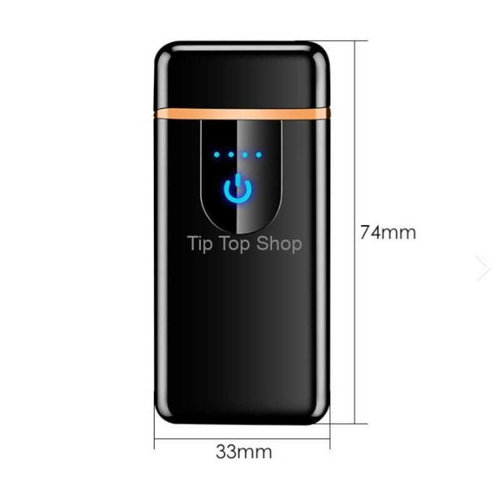 Bricheta electrica, indicator baterie cu activare Touch, reincarcabila USB, Negru [1]