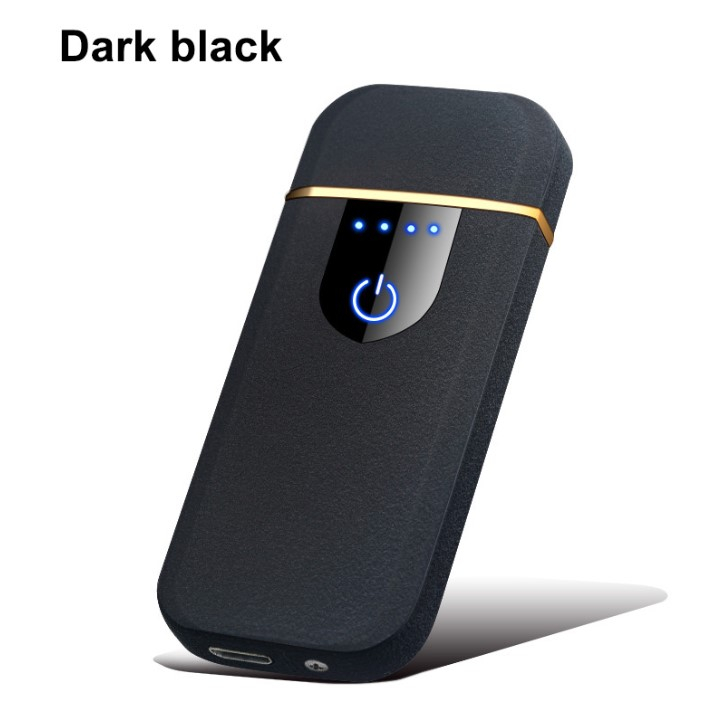 Bricheta electrica, indicator baterie cu activare Touch, reincarcabila USB, Negru mat [1]