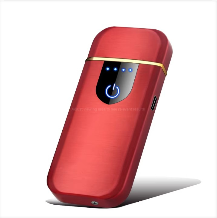 Bricheta electrica, indicator baterie cu activare Touch, reincarcabila USB, Rosu [1]