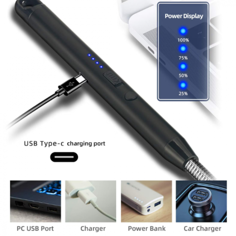 Bricheta reîncărcabilă 360° cu flacără reglabilă [4]