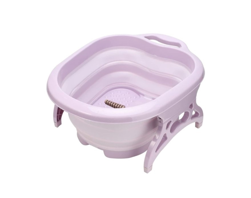 Cadita pentru picioare, design pliabil, cu role pentru masaj, mov [2]