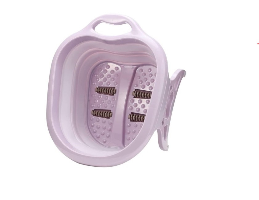 Cadita pentru picioare, design pliabil, cu role pentru masaj, mov [4]