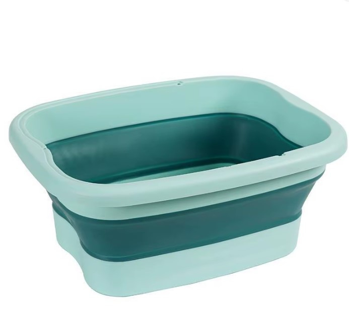 Cadita pentru picioare, pliabila, cu puncte de presiune, reflexoterapie, Bleu [1]