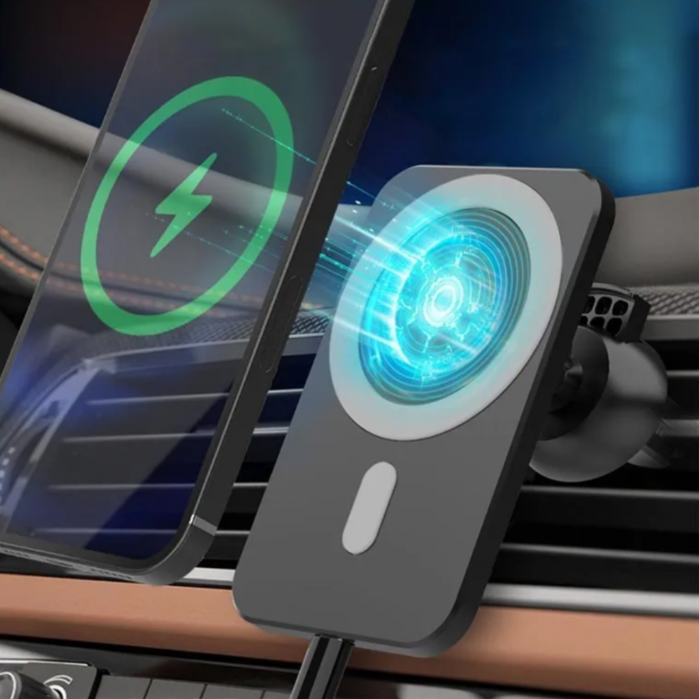 Suport auto cu încărcare wireless MagSafe, negru [6]