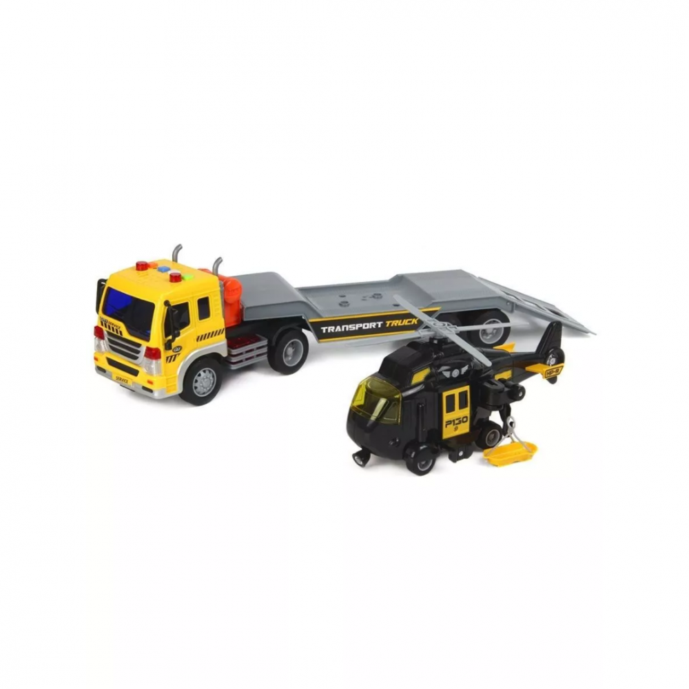 Camion cu platformă și elicopter [3]