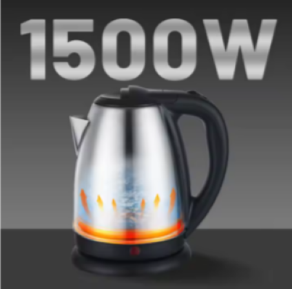 Cana Fierbator din inox, Capacitate 2 L, 1500 W, Protectie Supraincalzire, Baza Rotativa 360 [3]