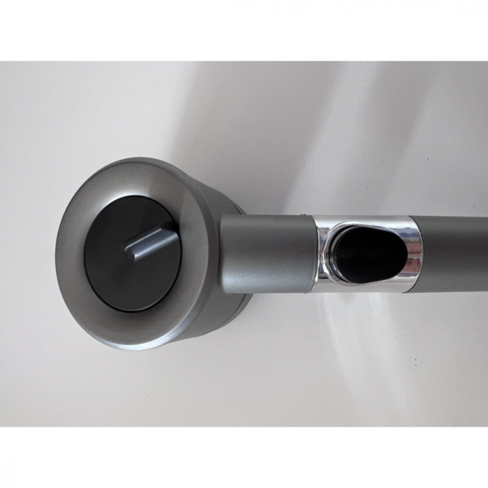 Cap de duș cu perie de masaj și 3 moduri de presiune, gri metalic [7]